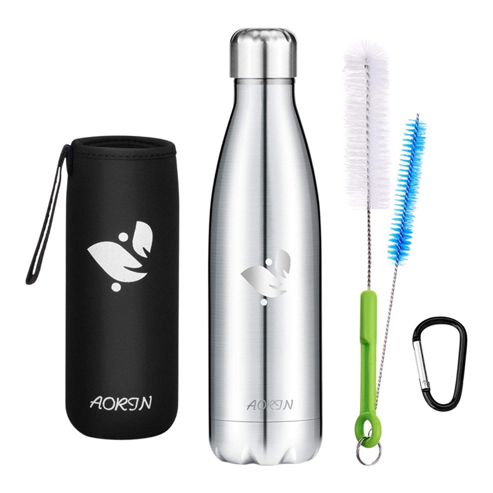 aorin vacuum insulated stainless steel water bottle